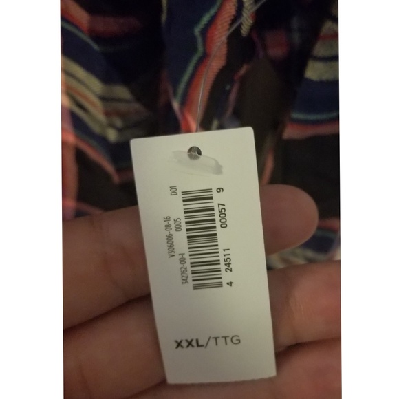 HP ❤ NWT XXL Old Navy Button Down Plaid Blouse - Picture 4 of 4